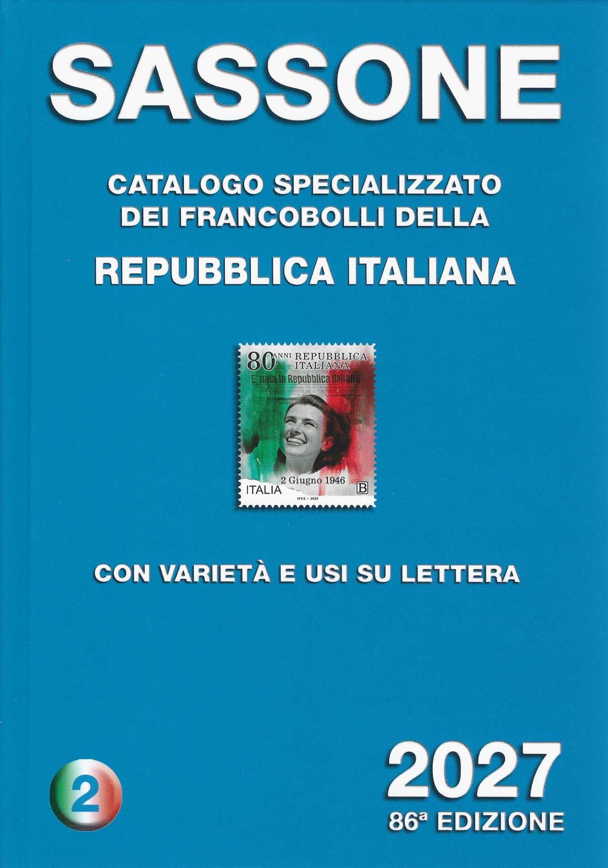 CATALOGO SASSONE REPUBBLICA 2027 - SPEDIZIONE SOLO IN ITALIA.