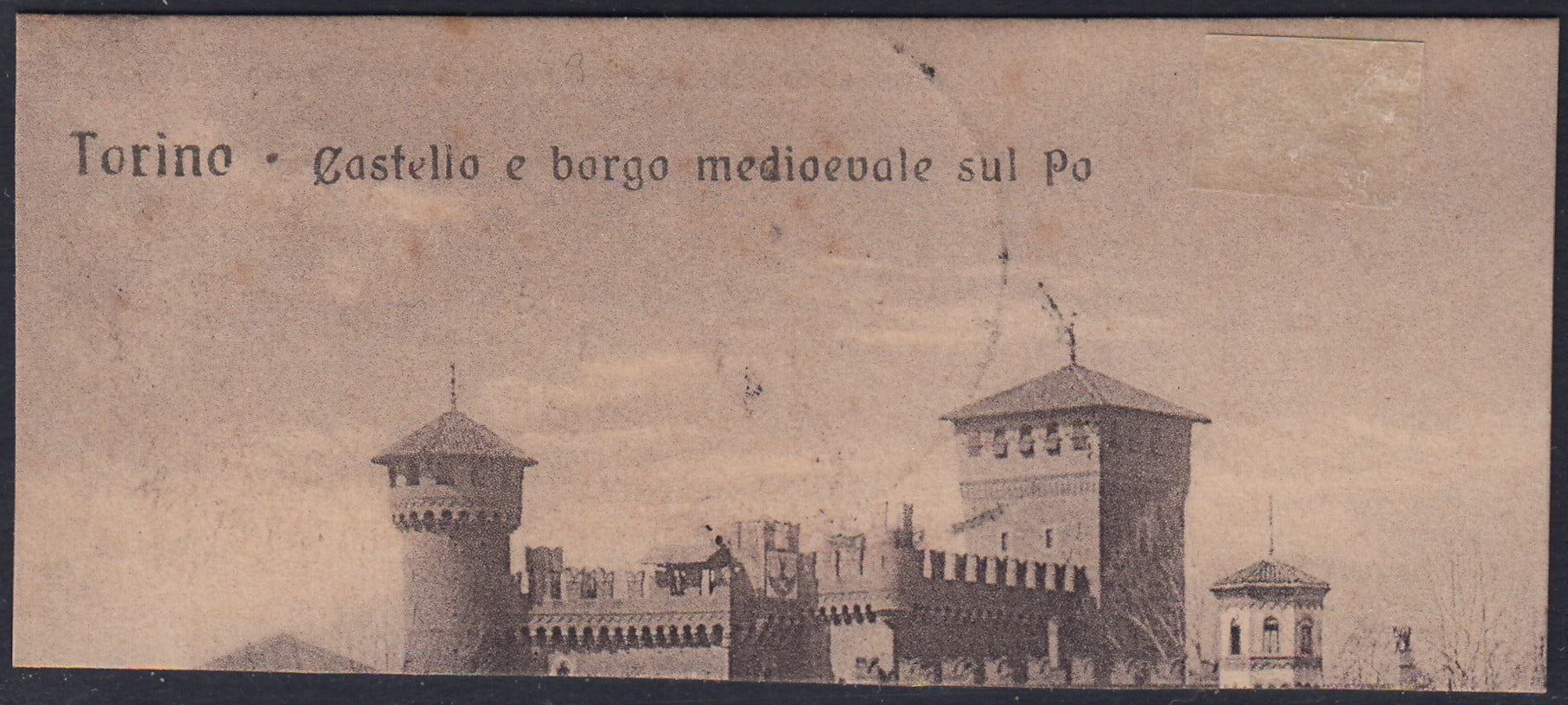 Reino de Italia, c. 50 violeta par horizontal tipo Michetti sin perforación con sobreimpresión PRÉSTAMO NACIONAL desplazada a la derecha