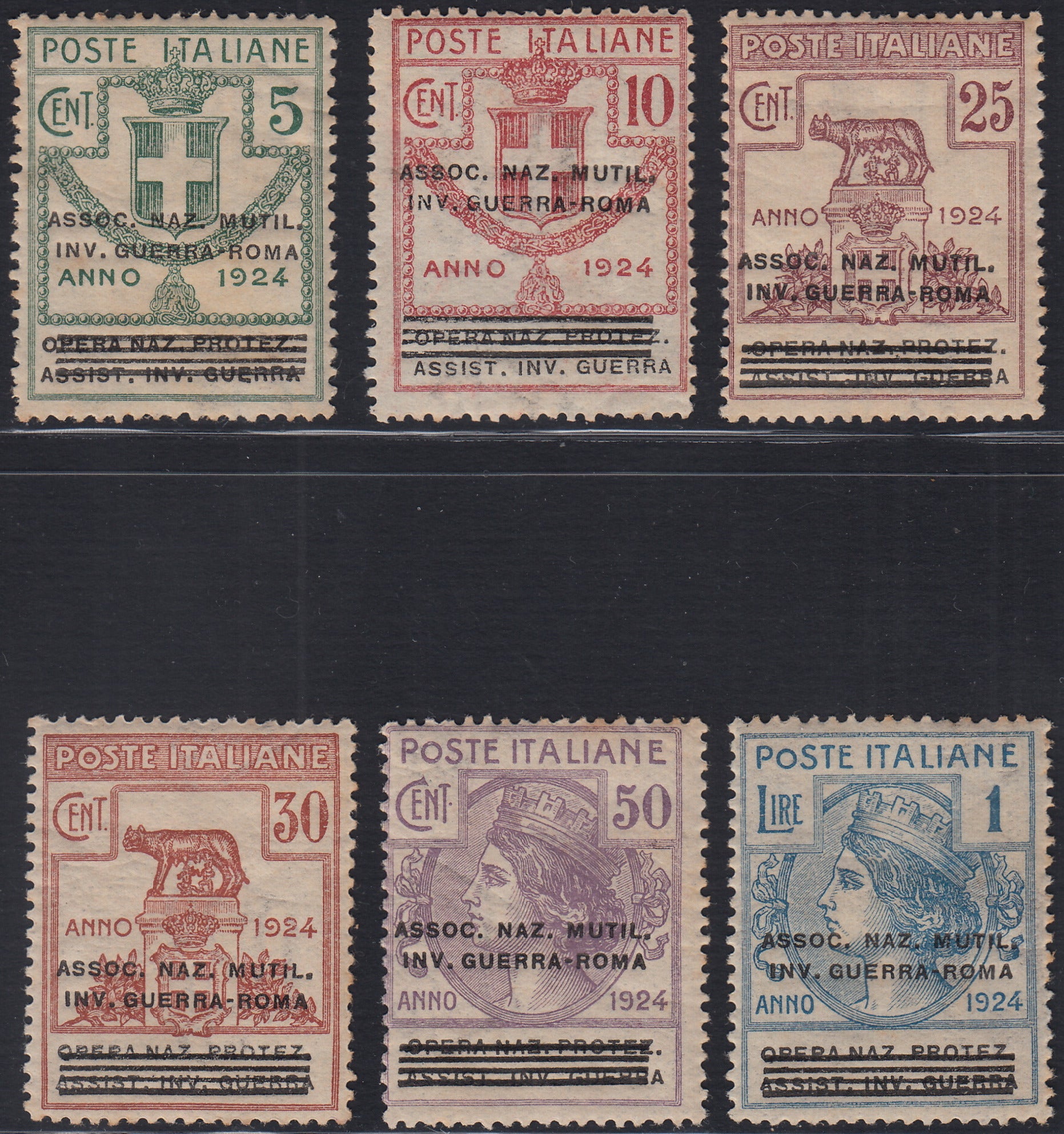 Organismos paraestatales, Fondo Nacional del Seguro. Inf. Serie de obra de siete valores (17/23) nueva completa.