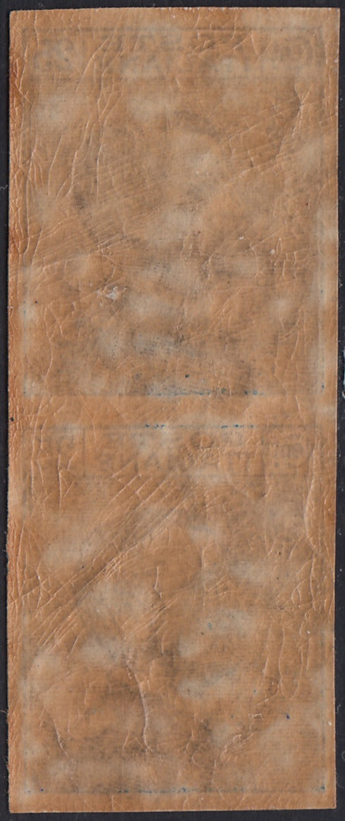 RM10_121 - 1908 - Regno d'Italia, Michetti c. 25 azzurro coppia verticale usata non dentellata (83e)