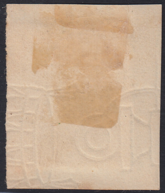 RM10_136 - 1918 - Carlo e Zita di Ungheria, 40 filler verde oliva con soprastampa a mano del I tipo usato su frammento (26/I)