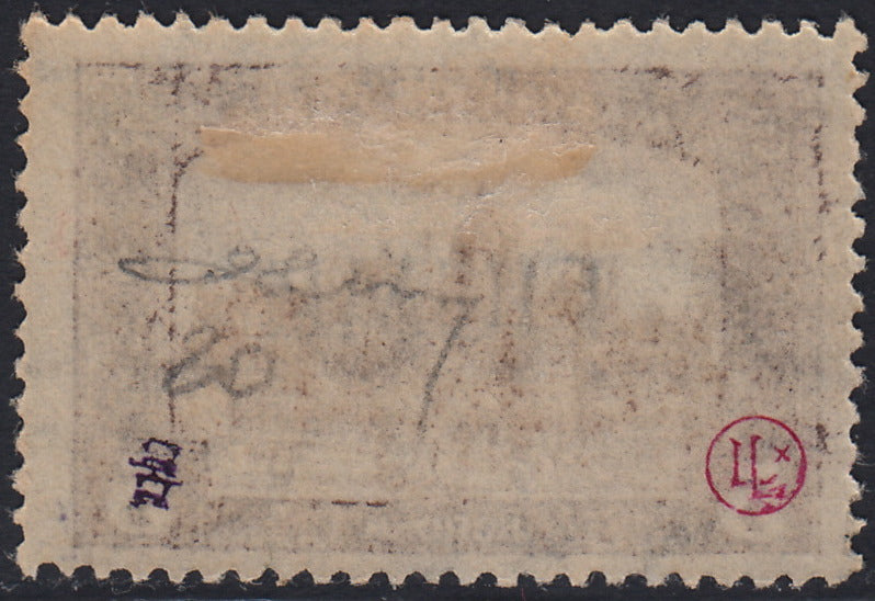 RM10_139 - 1918 - Parlamento di Ungheria, 5 korona bruno e bruno chiaro con soprastampa FIUME a macchina nuovo con gomma originale (20)