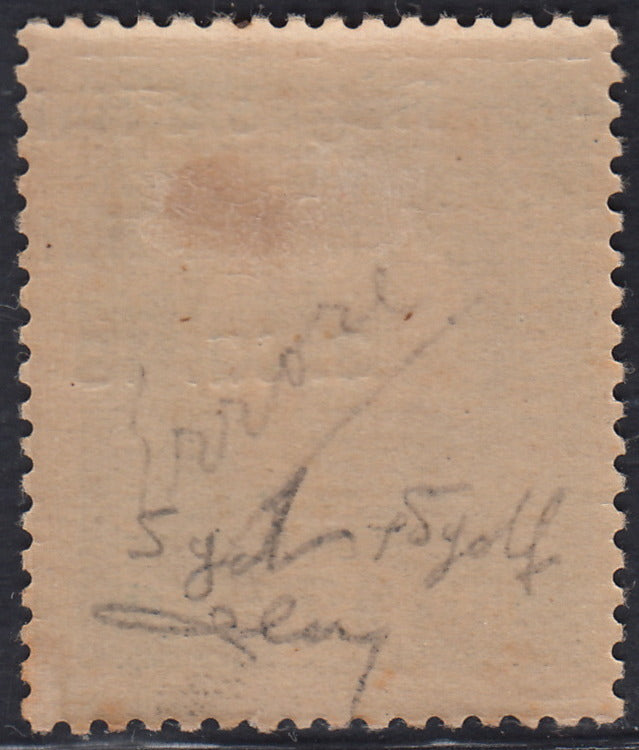 RM10_167 - 1918 - Francobollo d'Austria 12 heller verde azzurro con soprastampa fortemente spostata a destra "Venezia Giulia" e senza punto dopo 18 nuovo con gomma originale (5lgcc+5k)