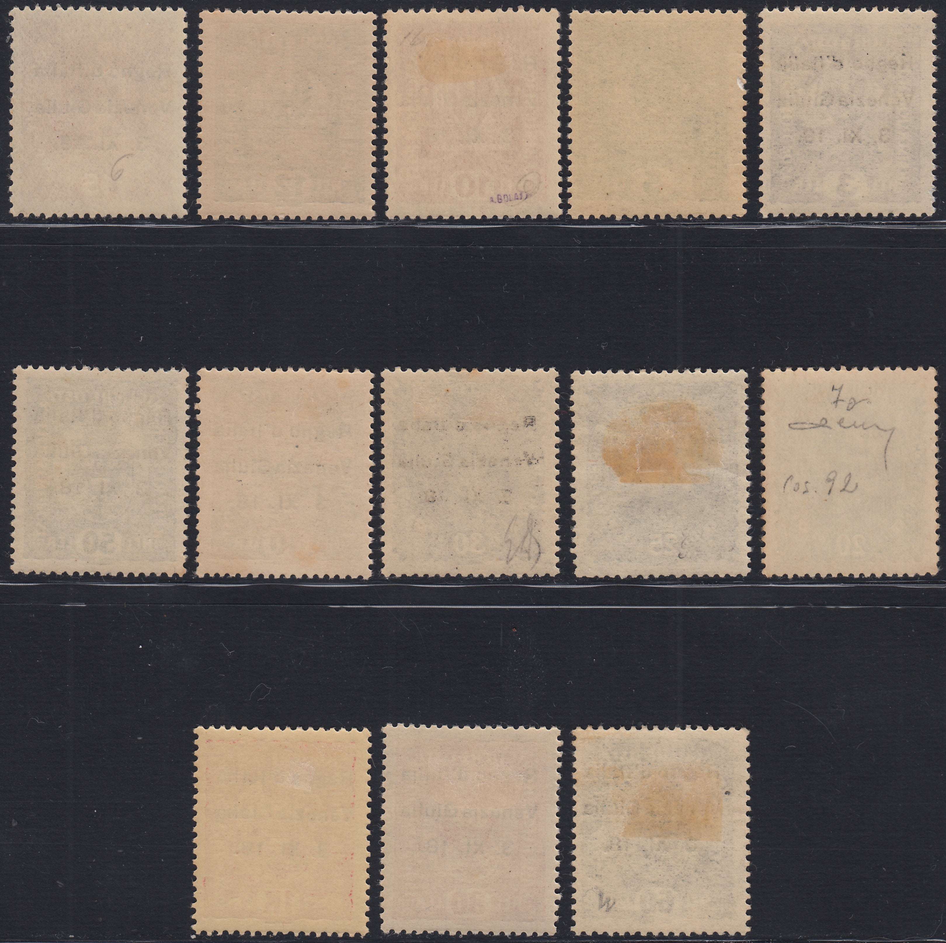 RM10_168 - 1918 - Francobolli d'Austria  con soprastampa "Venezia Giulia" serietta di 13 esemplari nuovi con gomma originale (1, 2, 4/14) (Copia)