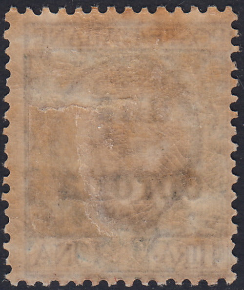 RM10_170 - 1919 - Floreale Una corona su L. 1 nero e verde nuovo con gomma (1)