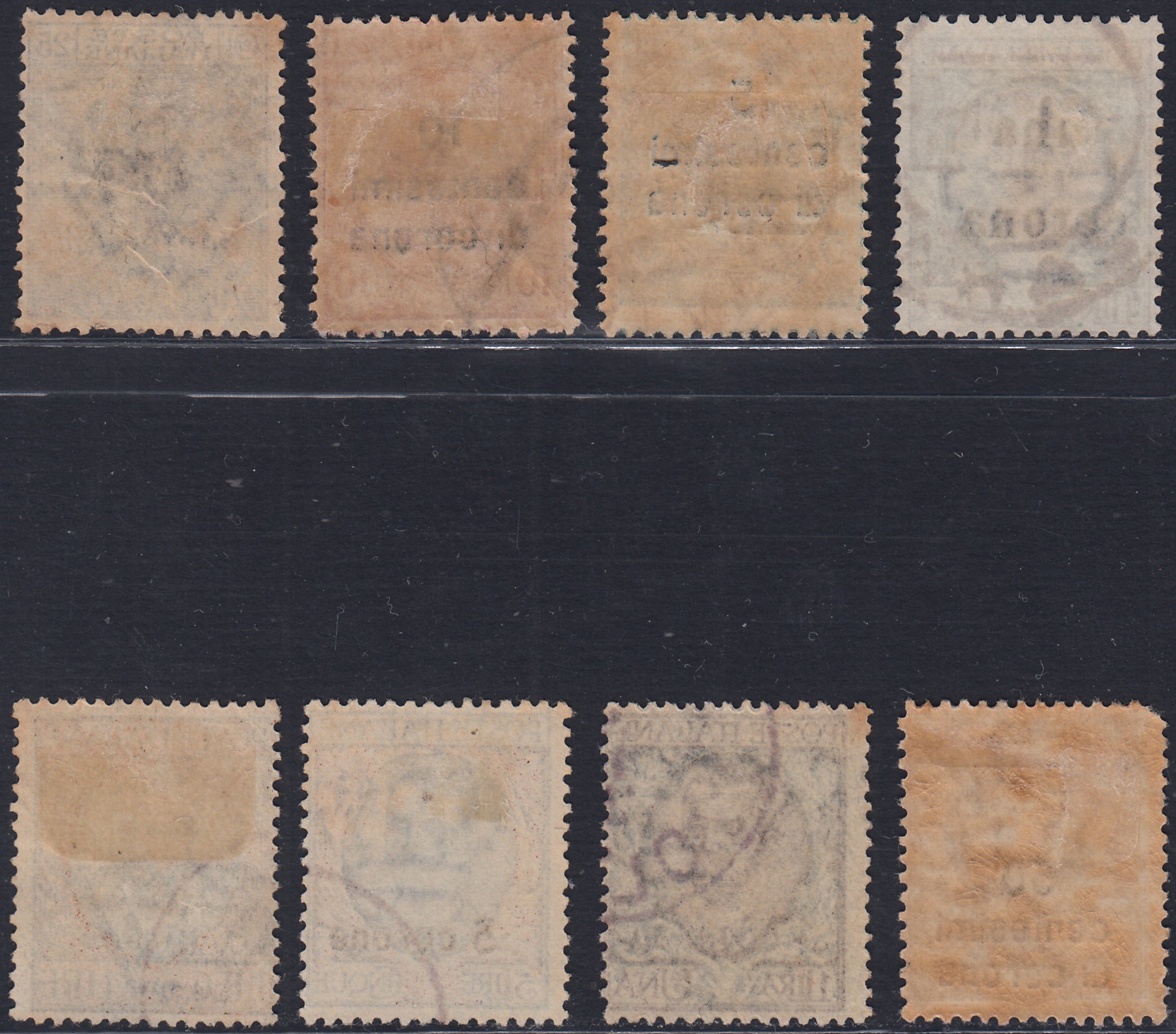 RM10_176 - 1921/22 - Posta Ordinaria di Dalmazia, serie completa di otto valori usata con annulli originali (1/8)