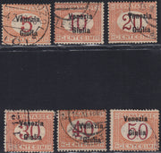 RM10_184 - 1918 - Segnatasse d'Italia con soprastampa "Venezia Giulia" serietta di 6 esemplari usati (1/6)