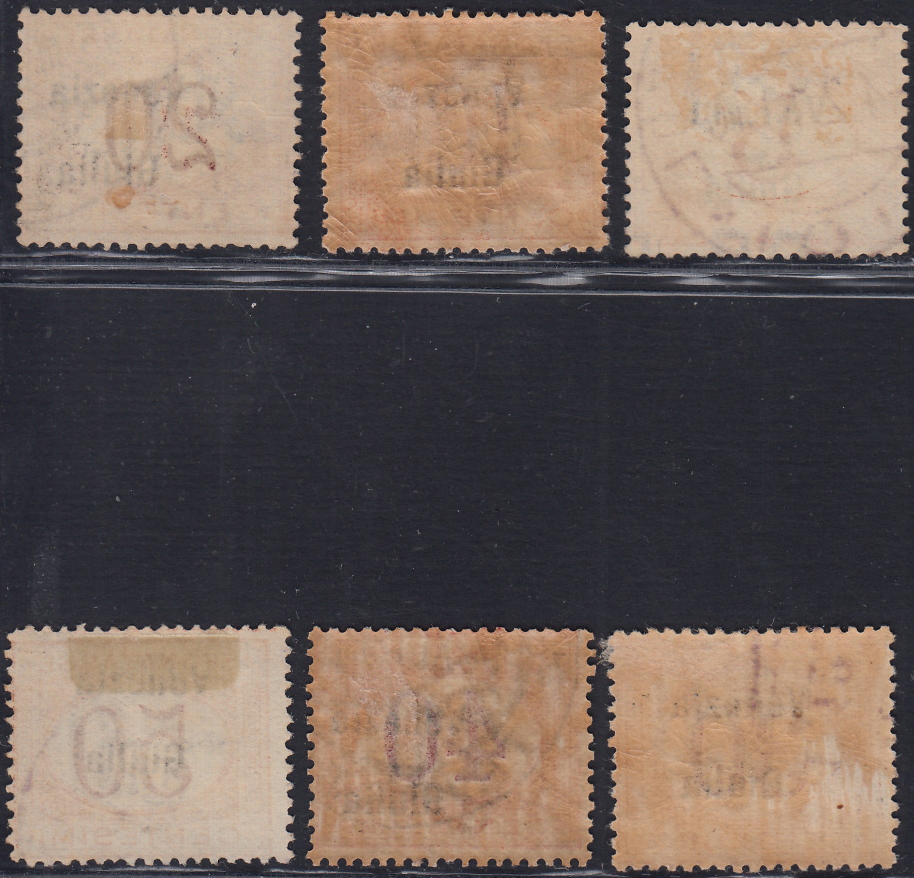 RM10_184 - 1918 - Segnatasse d'Italia con soprastampa "Venezia Giulia" serietta di 6 esemplari usati (1/6)