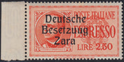 RM10_21 - 1943 - Occupazione tedesca di Zara, Espressi L. 2,50 arancio soprastampato "Deutsche BesetzuUg Zara" nuovo con gomma integra (2a)