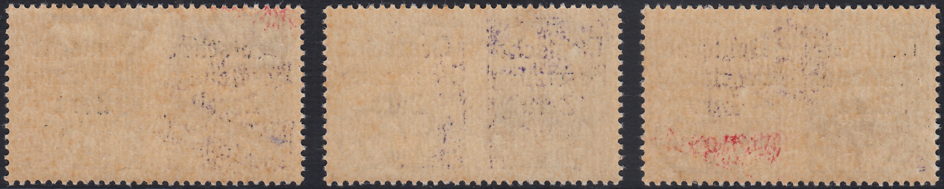 RM10_22 - 1943 - Occupazione tedesca di Zara, Propaganda di Guerra soprastampata "Deutsche BesetzuAg Zara" tre valori nuovi con gomma integra (21a, 22a, 23a)