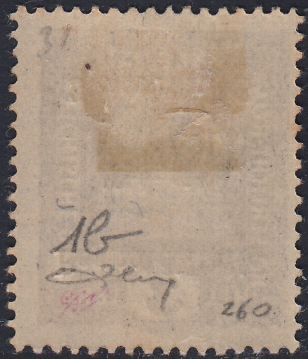 RM10-33 - 1918 - Francobolli d'Austria soprastampati "Regno d'Italia / Trentino / 8 nov. 1918", 3 heller violetto soprastampa capovolta nuovo con gomma originale (1b)
