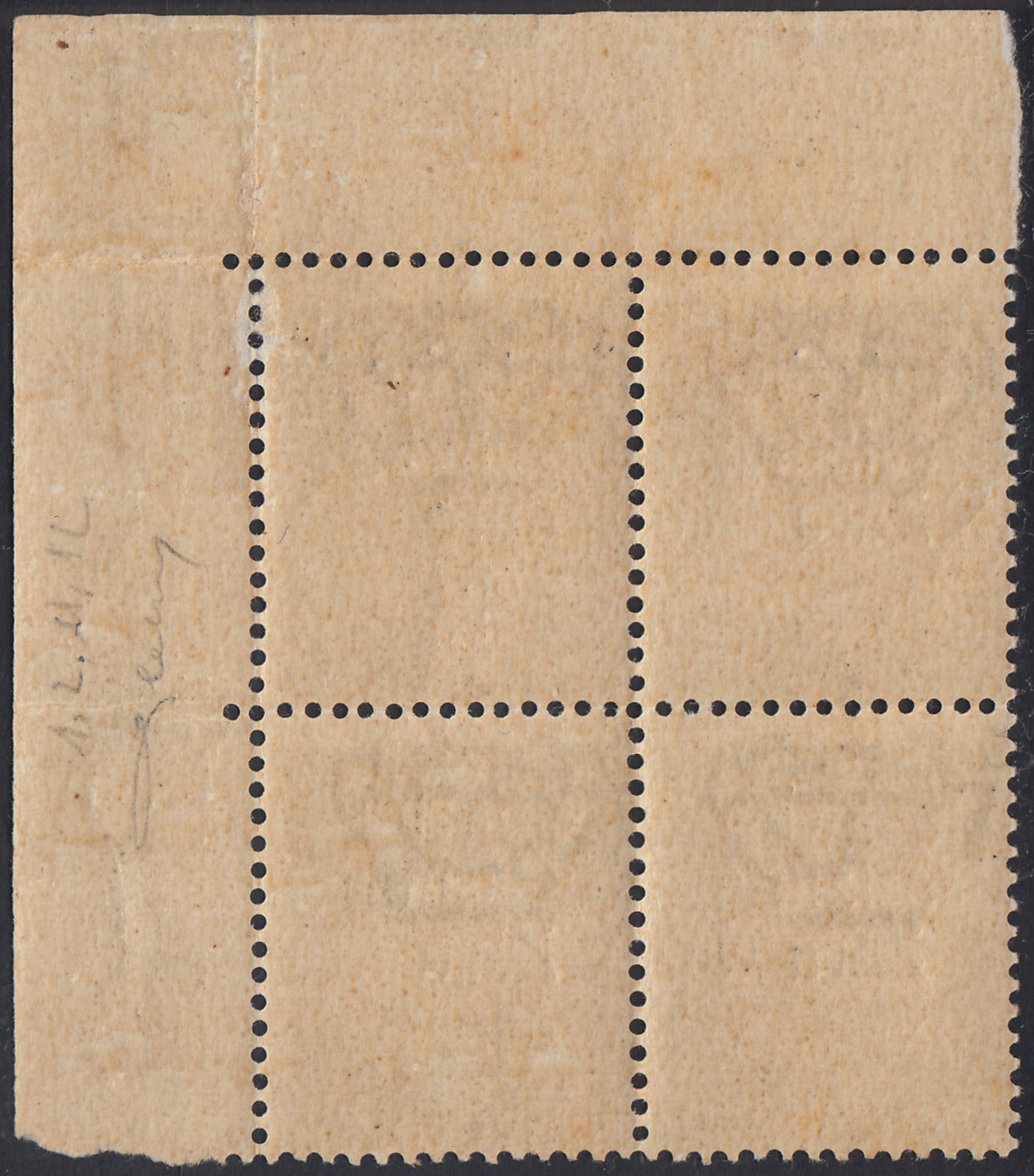 RM10_42 - 1943 - Occupazione tedesca di Zara, c. 5 bruno quartina soprastampata "Deutsche Besetzung Zara" nuova con gomma integra (1/I, 1/II)