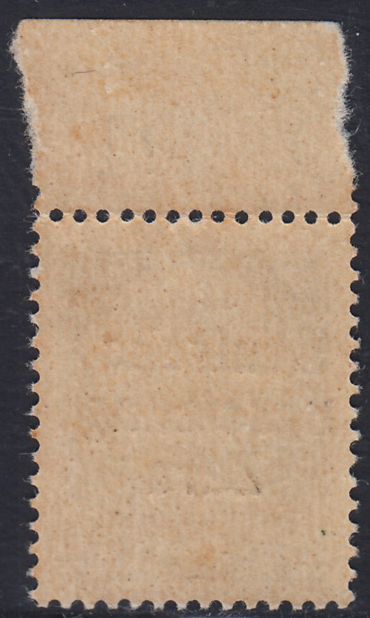 RM10_57 - 1943 - Occupazione tedesca di Zara, c. 25 verde soprastampato "Deutsche Besetzung Zara" e varietà tipografica "B" tagliata in alto nuovo con gomma integra (5h)