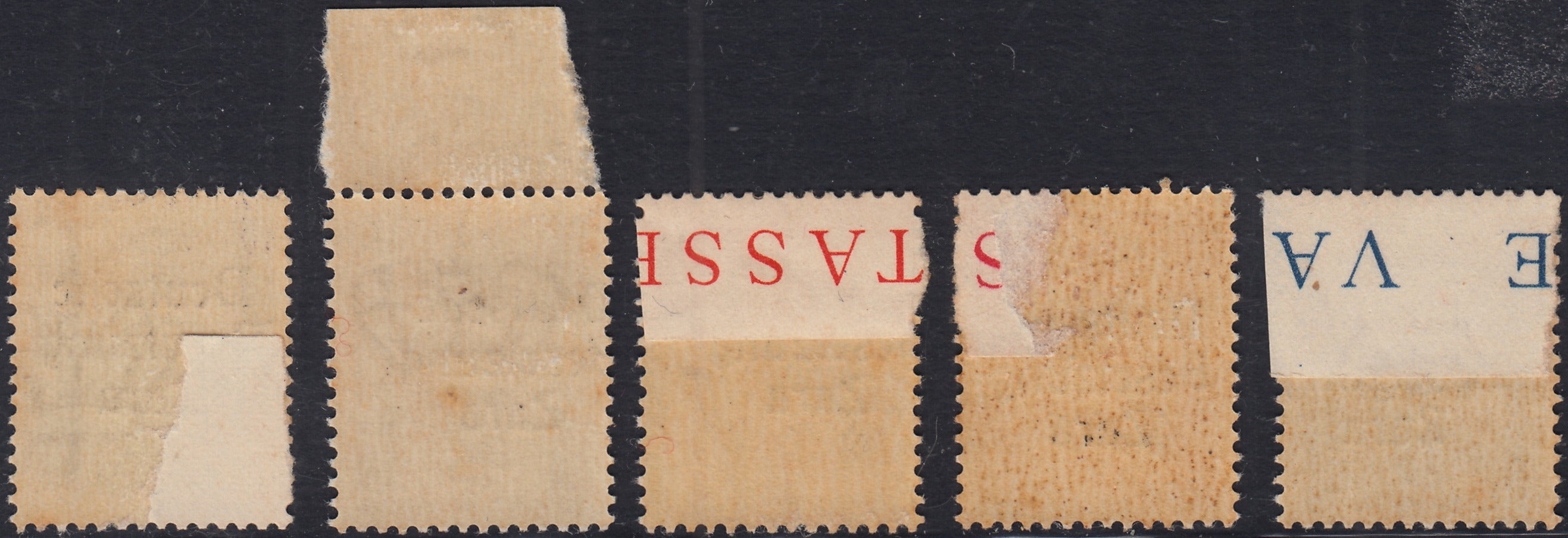 RM10_82 - 1943 - Occupazione tedesca di Zara, Segnatasse di Regno serietta di cinque esemplari soprastampati "Deutsche Besetzung Zara" nuovi con gomma originale (2, 3, 5, 7, 8)