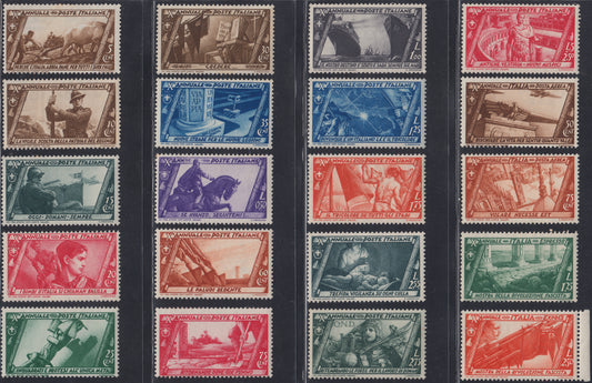 RN249 - 1932 Tenth anniversary of the March on Rome complete set of 20 new stamps with intact rubber (325/40 + A42/3 + Exp17/8)