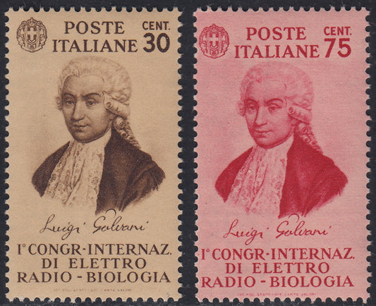 RN360 - 1934 1° congresso internazionale di Elettro-Radio-Biologia, due valori nuovi gomma integra (364/5)