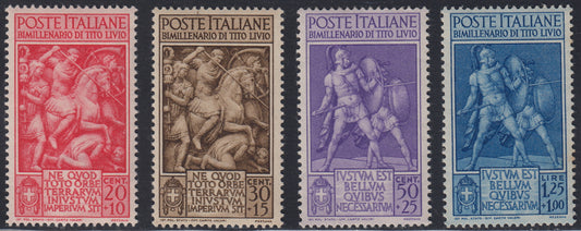 RN287 - 1941 - Two thousandth anniversary of the birth of Tito Livio, new set of four values ​​with intact rubber. (458/461)