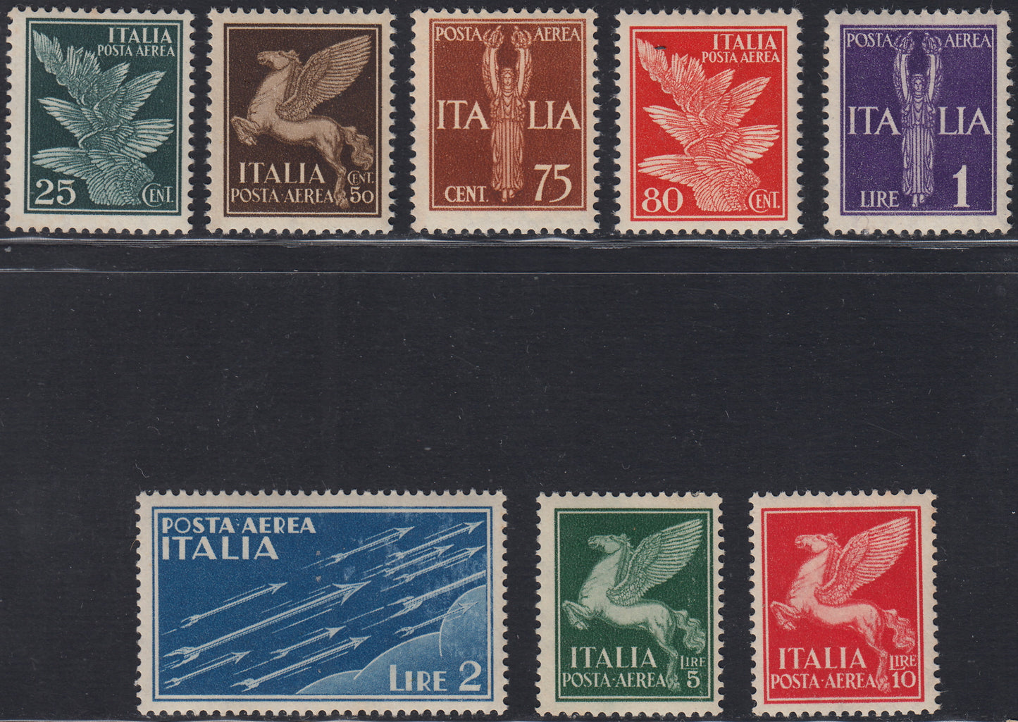 RN298 - 1930/32 - Soggetti Allegorici, serie completa di 8 valori nuova con gomma originale. (10/17)