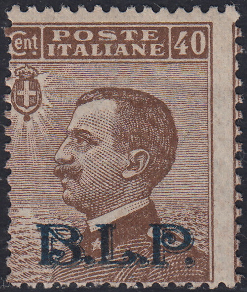 RN360 - 1922-23 - Michetti c. 40 bruno soprastampa BLP Litografica del II tipo nuovo con gomma originale (9).