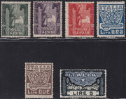RN427 - 1923 - Anniversario della Marcia su Roma, serie completa di sei valori nuova con gomma integra (141/146).