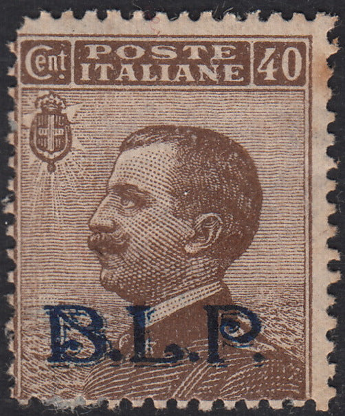 RN437 - 1922/23 - Francobollo di Regno tipo Michetti c. 40 bruno con soprastampa litografica del II tipo nuovo con gomma (9)