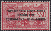 RN456 - 1917 - Espermento di Posta Aerea, soprrastapa su Espresso c. 25 rosso nuovo gomma originale (1)