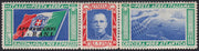 RN460 - 1933 - Crociera Nord Atlantica, trittico I - PELL (Pilota Aldo Pellegrini) esemplare da L. 5,25+44,75 nuovo con gomma originale (52N)