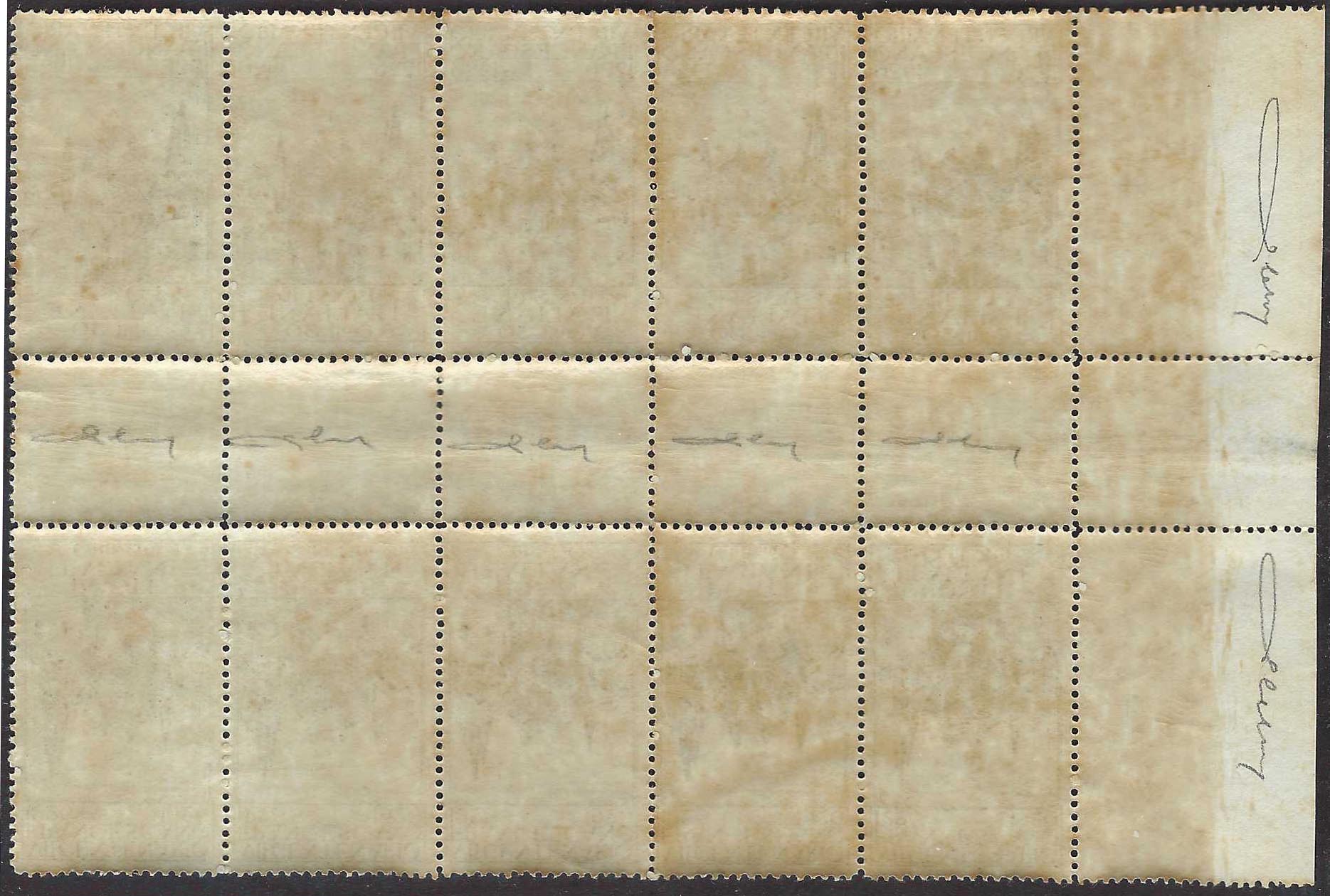 RNBL2 - 1926 - 7° centenario della morte di San Francesco c. 30 nero blocco di 10 esemplari composto da cinque coppie in Tete Beche separate da interspazio orizzontale, dentellatura 13 1/2, nuovo con gomma integra (193n)