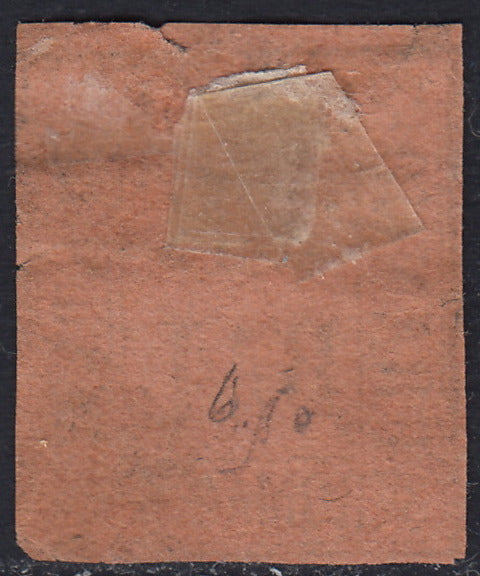 Rom49 - 1859 - Figure in a rectangle, b. 4 fawn used with circular cancellation (5)