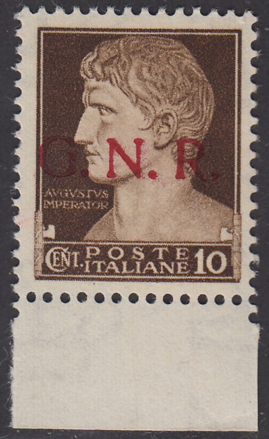 1944 - GNR Brescia Espresso of L. 1.25 complete sheet of 50 copies, new with full gum intact. (19/II).