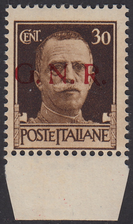 1944 - GNR Brescia Espresso of L. 1.25 complete sheet of 50 copies, new with full gum intact. (19/II).