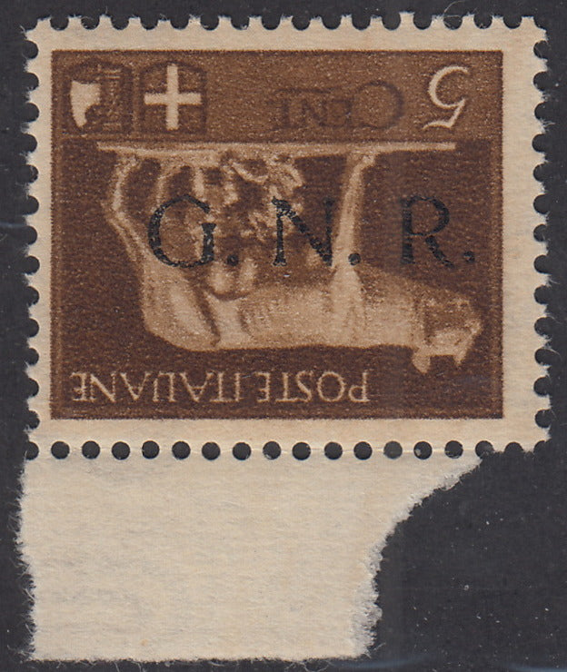 1944 - GNR Brescia Espresso of L. 1.25 complete sheet of 50 copies, new with full gum intact. (19/II).