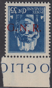 1944 - GNR Brescia Espresso de L. 1,25 hoja completa de 50 ejemplares, nuevo con goma completa intacta. (19/II).