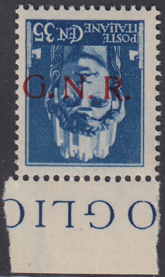 1944 - GNR Brescia Espresso of L. 1.25 complete sheet of 50 copies, new with full gum intact. (19/II).