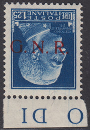 1944 - GNR Brescia Espresso de L. 1,25 hoja completa de 50 ejemplares, nuevo con goma completa intacta. (19/II).