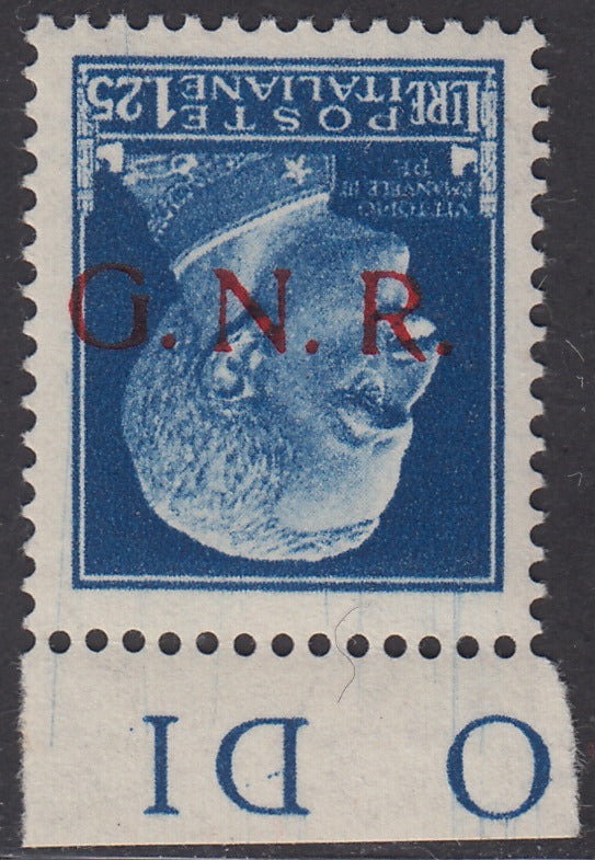 1944 - GNR Brescia Espresso of L. 1.25 complete sheet of 50 copies, new with full gum intact. (19/II).