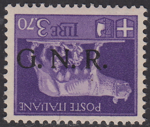 1944 - GNR Brescia Espresso of L. 1.25 complete sheet of 50 copies, new with full gum intact. (19/II).