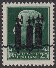 1944 - GNR Brescia Espresso de L. 1,25 hoja completa de 50 ejemplares, nuevo con goma completa intacta. (19/II).