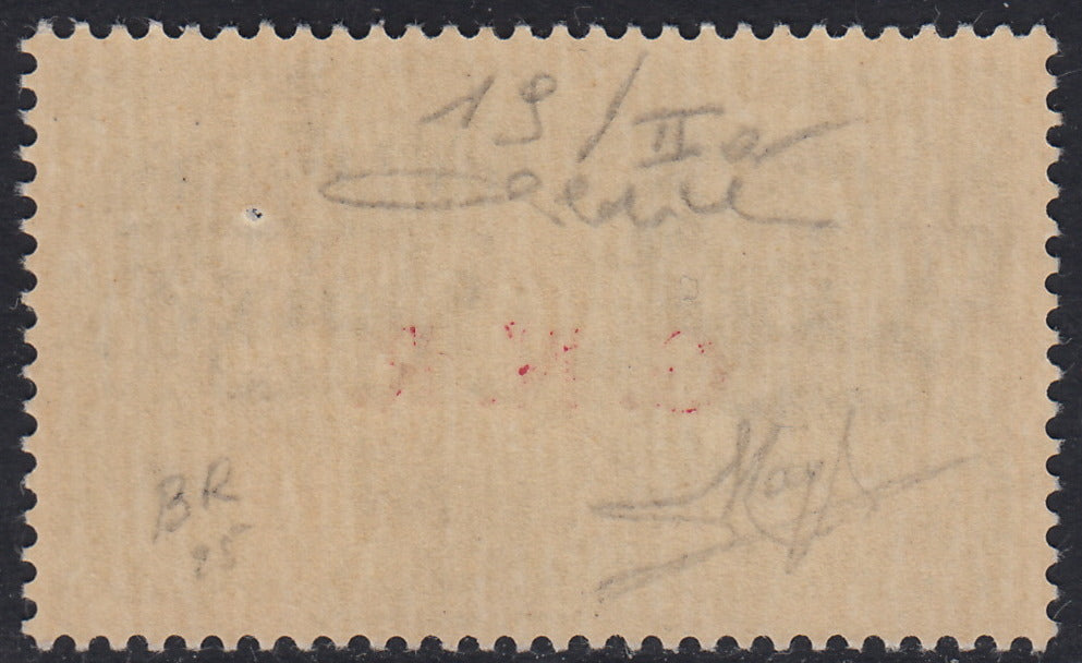 RSI460 - Espresso di Regno of L. 1.25 green with GNR Brescia overprint with GN of the II type and R. of the III type new intact (19/IIa)