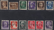 RSI489 - 1944 - Francobolli di Regno soprastampati GNR tiratura di Verona, serietta di 12 valori usata (470/475 + 477/481 + 486)