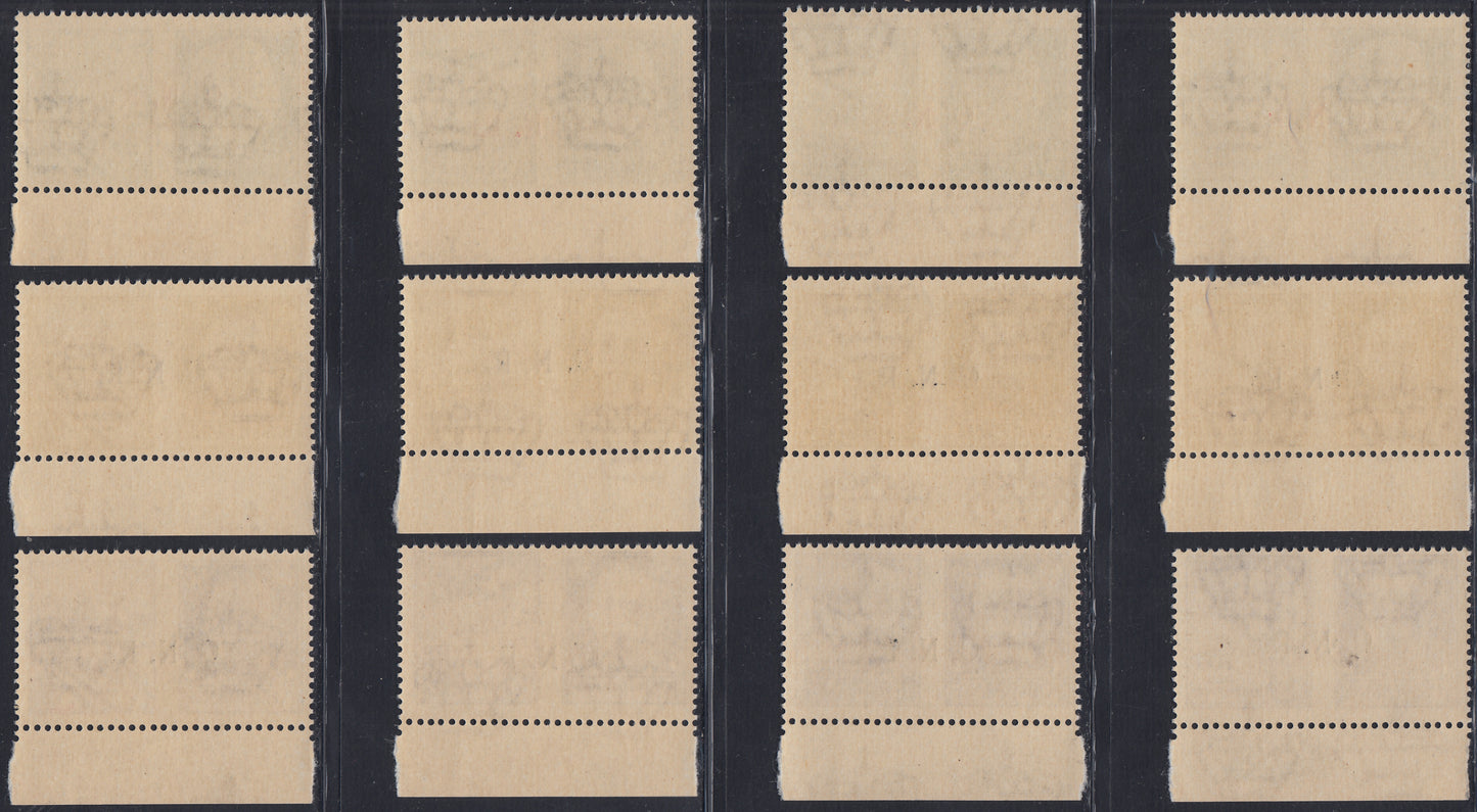 RSI540 - 1944 - Propaganda de guerra, serie de 12 ejemplares con sobreimpresión GNR, edición Brescia III, nuevo tipo intacto (13/III - 24/III)