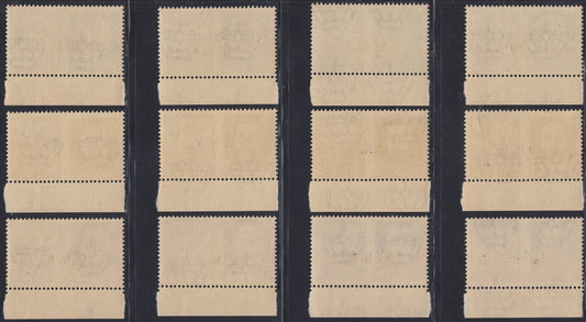 RSI540 - 1944 - War propaganda, series of 12 copies with GNR overprint, Brescia III edition, new type intact (13/III - 24/III)