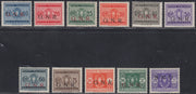 RSI552 - 1944 - Überdruckte Steuermarken des Königreichs G.N.R. Brescia vom Typ I, komplette neue Serie mit unberührter Originalgummierung (47/I - 57/I)