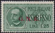 1944 - GNR Brescia Espresso de L. 1,25 hoja completa de 50 ejemplares, nuevo con goma completa intacta. (19/II).