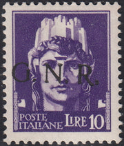 1944 - GNR Brescia Espresso de L. 1,25 hoja completa de 50 ejemplares, nuevo con goma completa intacta. (19/II).