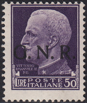 1944 - GNR Brescia Espresso de L. 1,25 hoja completa de 50 ejemplares, nuevo con goma completa intacta. (19/II).