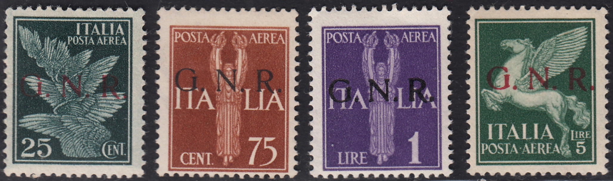 1944 - GNR Brescia Espresso of L. 1.25 complete sheet of 50 copies, new with full gum intact. (19/II).