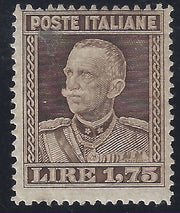 PVCV_1 - 1929 - Effigie di Vittorio Emanuele III, tipo Parmeggiani, dentellatura 13 3/4 nuovo con gomma integra (242).