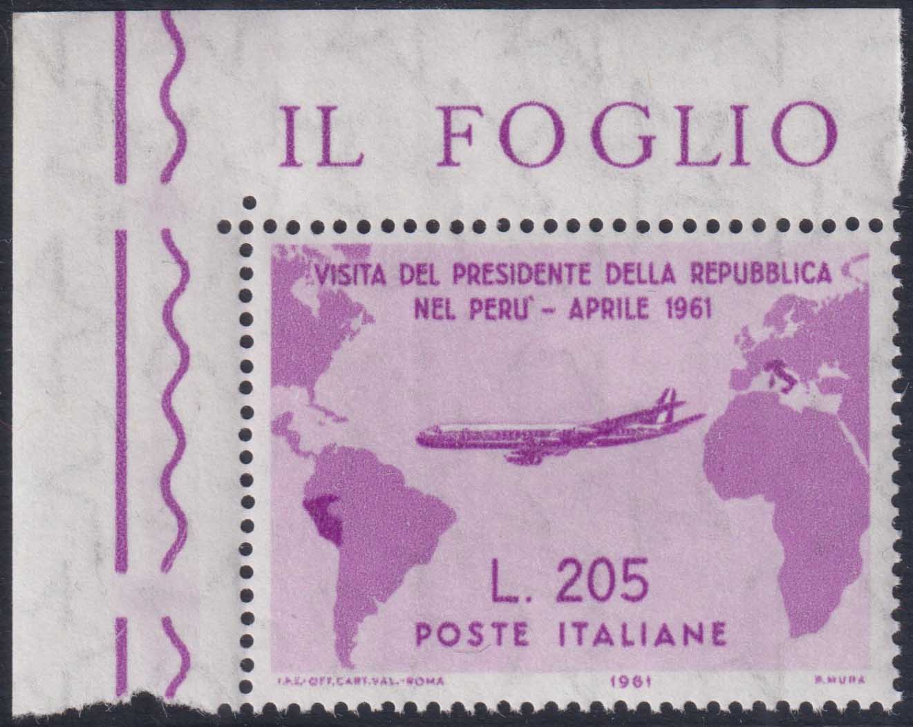 REP34 - 1948 - Filigrana rueda alada, Santa Caterina juego completo de PO + PA gomas nuevas intactas (574/77 + A146/7)