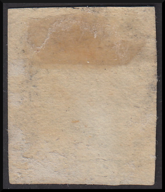 1859 - 10 grain indigo black paper from Naples new with original gum (12a) 